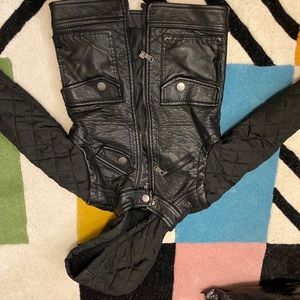 Black leather jacket